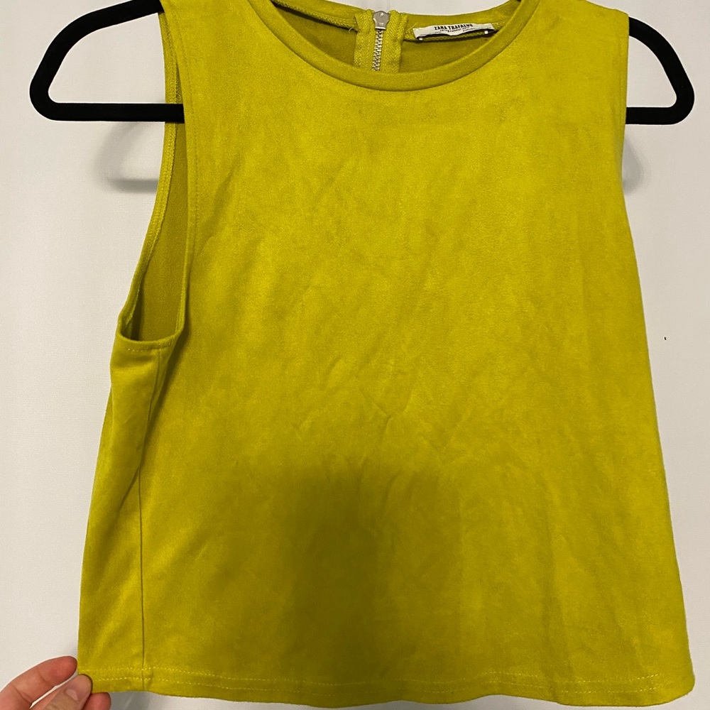 Zara Trafaluc suede crop top NWT - Picture 3 of 3